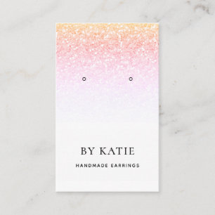 Rainbow Imitats Glitzer Oring Display Card Visitenkarte