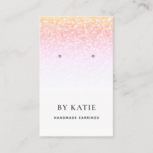 Rainbow Imitats Glitzer Oring Display Card Visitenkarte (Vorderseite)