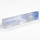 "RAINBOW IN CLOUDS" DESK NAMEPLATE NAMENSPLAKETTE