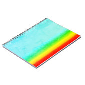 Rainbow in Cyan Sky Spiral Notebook, Arco iris en Notizblock (Linke Seite)