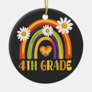 Rainbow in die vierte Klasse Keramik Ornament