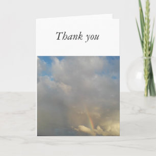 Rainbow in the cloud thank you card dankeskarte