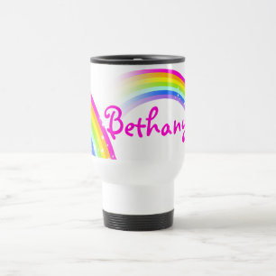Rainbow individuelle Name / Girls Club Rosa Tasse