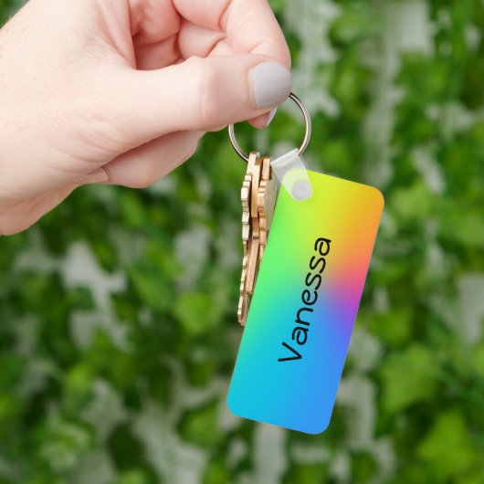 Rainbow Individuelle Name Schlüsselanhänger (Hand)