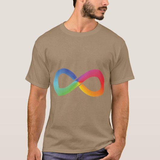 Rainbow Infinity Autismus-Bewusstsein Neurodiversi T-Shirt (Vorderseite)