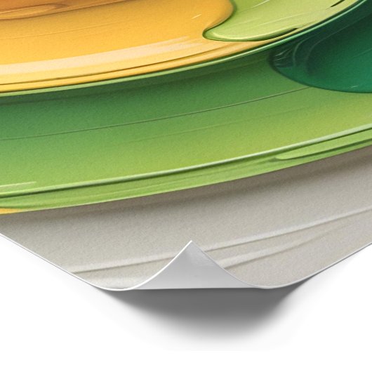 Rainbow Infinity Autismus Symbol Abstrakte Kunst Poster (Ecke)