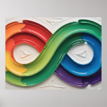 Rainbow Infinity Autismus Symbol Abstrakte Kunst