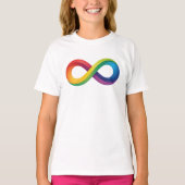 Rainbow Infinity Symbol Autismus ADHD Neuroversitä T-Shirt (Vorderseite)
