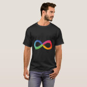 Rainbow Infinity Symbol Autismus Bewusstsein Neuro T-Shirt (Vorne ganz)