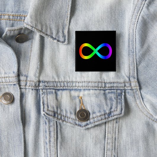 Rainbow Infinity-Symbol Button (Beispiel)