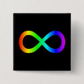 Rainbow Infinity-Symbol Button (Vorderseite)