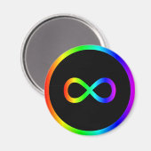 Rainbow Infinity-Symbol Magnet (Vorderseite/Rückseite)