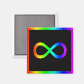 Rainbow Infinity-Symbol Magnet (Vorderseite/Rückseite)