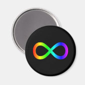 Rainbow Infinity-Symbol Magnet (Vorderseite/Rückseite)