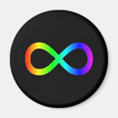 Rainbow Infinity-Symbol Magnet (Vorne)
