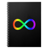 Rainbow Infinity-Symbol Notizblock (Vorderseite)