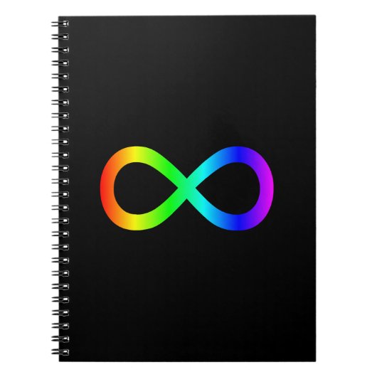 Rainbow Infinity-Symbol Notizblock (Vorderseite)