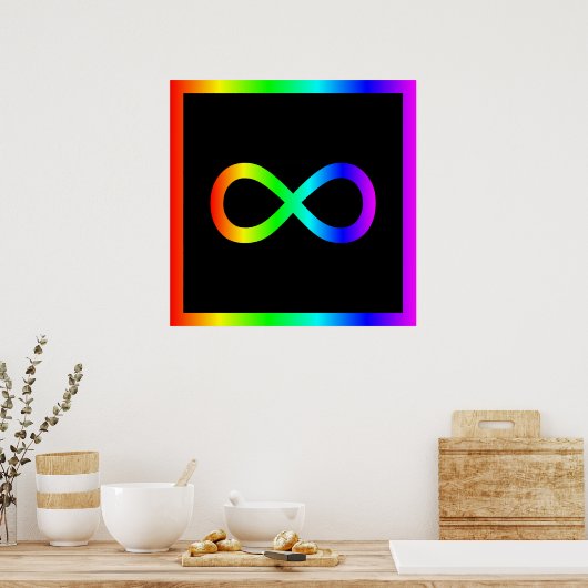 Rainbow Infinity-Symbol Poster (Küche)