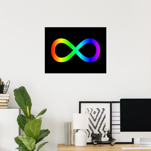 Rainbow Infinity-Symbol Poster (Heimbüro)