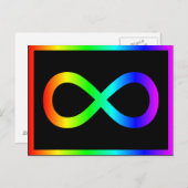 Rainbow Infinity-Symbol Postkarte (Vorne/Hinten)