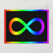 Rainbow Infinity-Symbol Postkarte (Vorderseite)