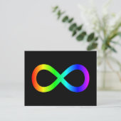 Rainbow Infinity-Symbol Postkarte (Stehend Vorderseite)