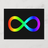Rainbow Infinity-Symbol Postkarte (Vorderseite)
