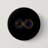 Rainbow Infinity Symbol Prix Autism Awareness Neu Button (Vorderseite)