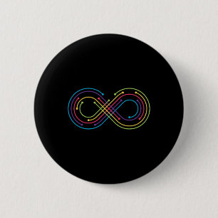 Rainbow Infinity Symbol Prix Autism Awareness Neu Button