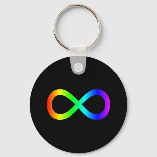 Rainbow Infinity-Symbol Schlüsselanhänger (Vorderseite)