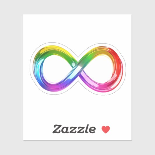 Rainbow Inifinity-Symbol Aufkleber (Blatt)