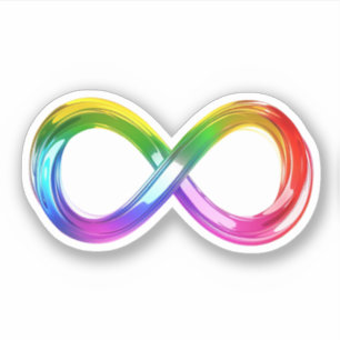 Rainbow Inifinity-Symbol Aufkleber