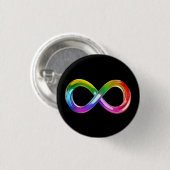 Rainbow Inifinity-Symbol Button (Vorne & Hinten)