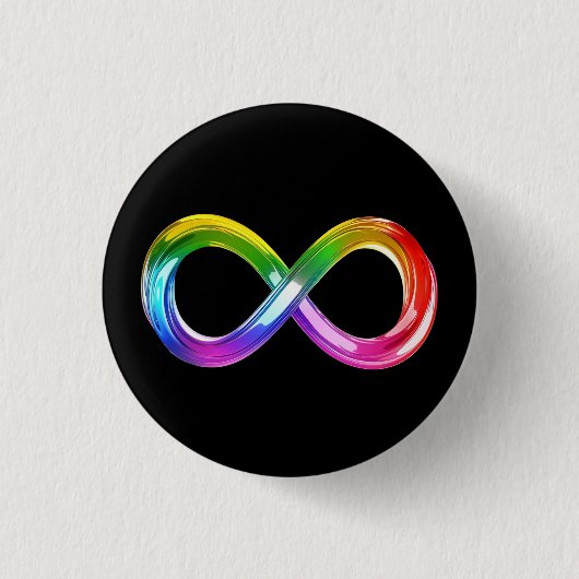 Rainbow Inifinity-Symbol Button (Vorderseite)