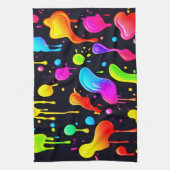 Rainbow Ink Paint Splash Geschirrtuch (Vertikal)