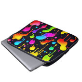 Rainbow Ink Paint Splash Laptopschutzhülle (Vorne Knopf)