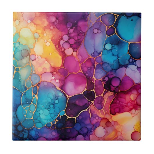 Rainbow Ink Tile Fliese (Vorderseite)