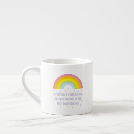 Rainbow Inspiration und Motivierend Zitat Espressotasse (Links)