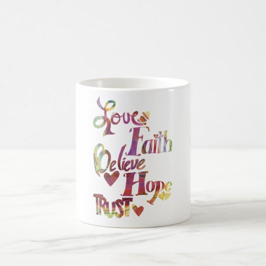 Rainbow Inspiration Words Tasse (Mittel)