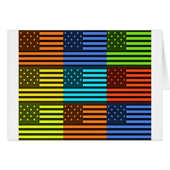Rainbow-Inspiriert amerikanisches Motif-Flag-Desig (Vorderseite (Horizontal))