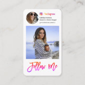 Rainbow Instagram Foto Social Media Visitenkarte (Vorderseite)