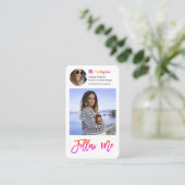 Rainbow Instagram Foto Social Media Visitenkarte (Stehend Vorderseite)