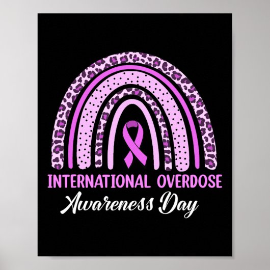 Rainbow International Overdose Awareness Day Purpu Poster (Vorne)