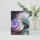Rainbow Iridescence Blume Postkarte (Stehend Vorderseite)