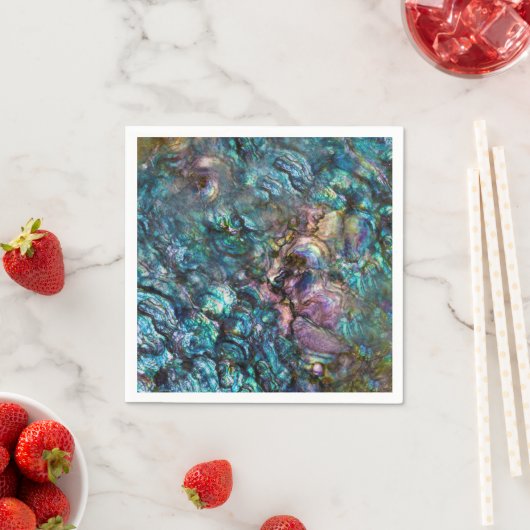 Rainbow Iridescent Abalone Beach Sea Muschel Serviette (Beispiel)