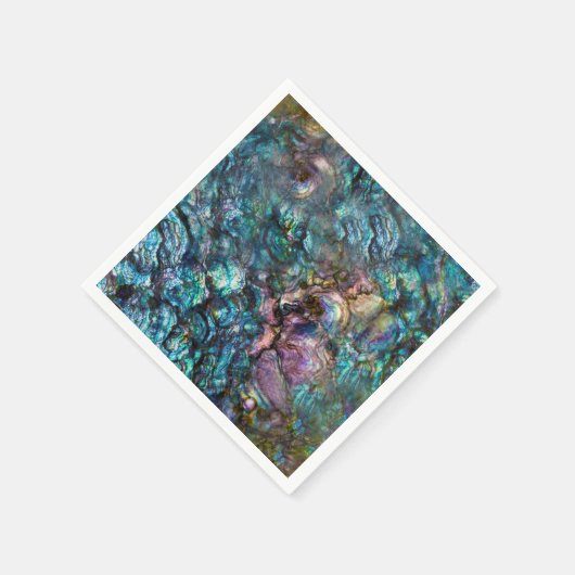 Rainbow Iridescent Abalone Beach Sea Muschel Serviette (Ecke)