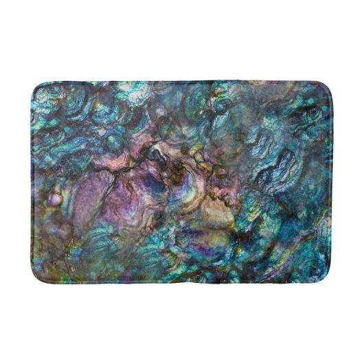 Rainbow Iridescent Abalone Sea Muschel Badematte (Vorderseite)