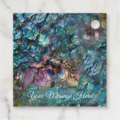 Rainbow Iridescent Abalone Sea Muschel Beach Party Geschenkanhänger (Rückseite)