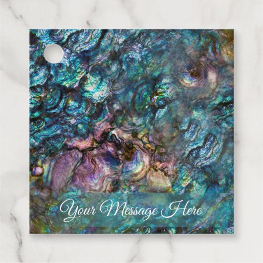 Rainbow Iridescent Abalone Sea Muschel Beach Party Geschenkanhänger (Vorderseite)