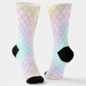 Rainbow Iridescent Dreamy Fantasy Mermaid Scales Socken (Gewinkelt)